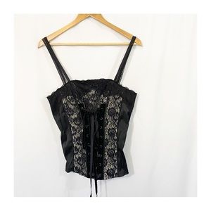Tripp NYC Black Lace Corset Top